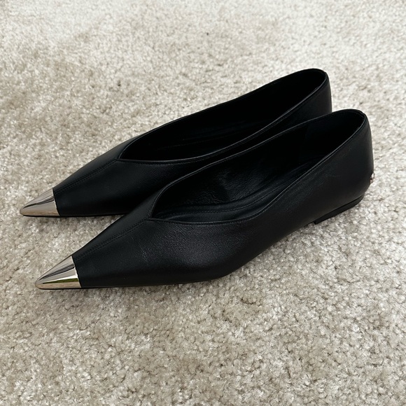 ANINE BING NINA FLATS WITH METAL TOE CAP - Picture 7 of 12